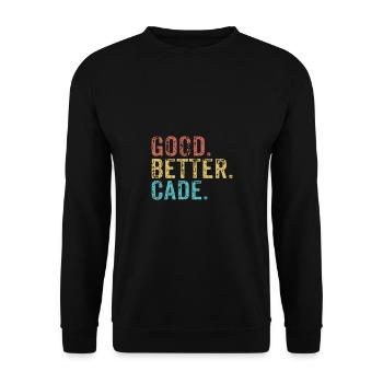 Cool guys are called cade - Unisex Pullover - Schwarz - Vorne - Alina (178cm) & Michal (187cm)