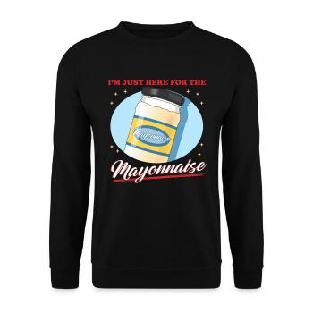 Mayonnaise amant Mayo cadeau - Sweat-shirt Unisexe - noir - Devant - Alina (178cm) & Michal (187cm)