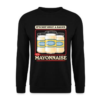 Mayonnaise Yummy Mayo cadeau - Sweat-shirt Unisexe - noir - Devant - Alina (178cm) & Michal (187cm)