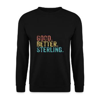 Cool guys are called Sterling - Unisex Pullover - Schwarz - Vorne - Alina (178cm) & Michal (187cm)