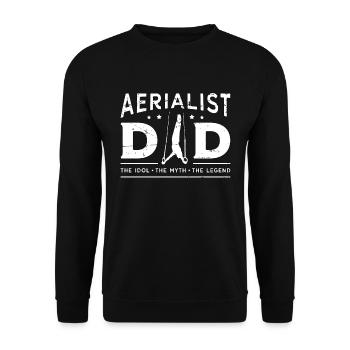 Aerialist Dad The Idol The Myth The Gymnastics - Unisex Sweatshirt - black - Front - Alina (178cm) & Michal (187cm)
