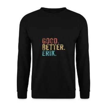Good better Erik - Unisex Sweatshirt - black - Front - Alina (178cm) & Michal (187cm)