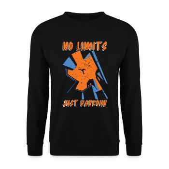 Parkour No Limits Juste un amateur de parkour freerunning - Sweat-shirt Unisexe - noir - Devant - Alina (178cm) & Michal (187cm)