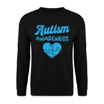 Autism Awareness - Unisex Sweatshirt - black - Front - Alina (178cm) & Michal (187cm)