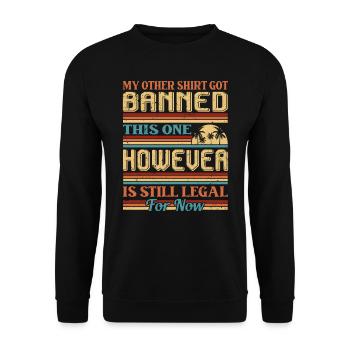 Banned Book Reading Bookworms Vintage Outfit - Unisex Sweatshirt - black - Front - Alina (178cm) & Michal (187cm)