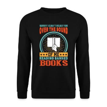 Beach palm tree lover outfit to read forbidden - Unisex Sweatshirt - black - Front - Alina (178cm) & Michal (187cm)