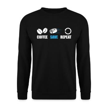 Eishockey Torwart Coffee - Unisex Pullover - Schwarz - Vorne - Alina (178cm) & Michal (187cm)