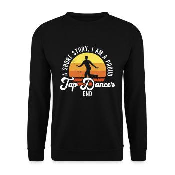 Danseuse de claquettes Une histoire courte Je suis une danseuse contemporaine - Sweat-shirt Unisexe - noir - Devant - Alina (178cm) & Michal (187cm)