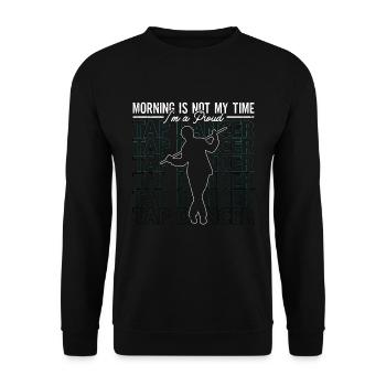 Tap Dancer Morning Is Not My Time Stomping Dancing - Unisex Pullover - Schwarz - Vorne - Alina (178cm) & Michal (187cm)