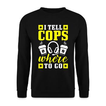 Emergency Call Control Center Operations Center - Unisex Sweatshirt - black - Front - Alina (178cm) & Michal (187cm)