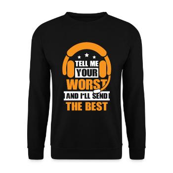 Emergency Call Control Center Operations Center - Unisex Sweatshirt - black - Front - Alina (178cm) & Michal (187cm)