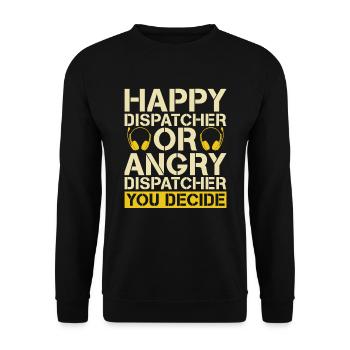 Emergency Call Control Center Operations Center - Unisex Sweatshirt - black - Front - Alina (178cm) & Michal (187cm)