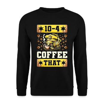 Notruf Leitstelle Einsatzzentrale - Unisex Pullover - Schwarz - Vorne - Alina (178cm) & Michal (187cm)