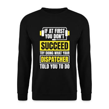 Emergency Call Control Center Operations Center - Unisex Sweatshirt - black - Front - Alina (178cm) & Michal (187cm)