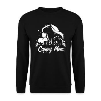 Capybara Wasserschwein Cappy Maman - Sweat-shirt Unisexe - noir - Devant - Alina (178cm) & Michal (187cm)