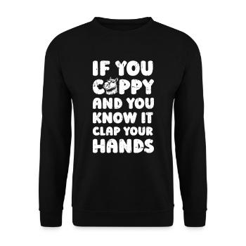 Capybara Wasserschwein - Unisex Pullover - Schwarz - Vorne - Alina (178cm) & Michal (187cm)