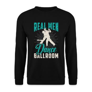 Ballroom Dance Real Men Dance Ballroom Dance Sport - Unisex Pullover - Schwarz - Vorne - Alina (178cm) & Michal (187cm)