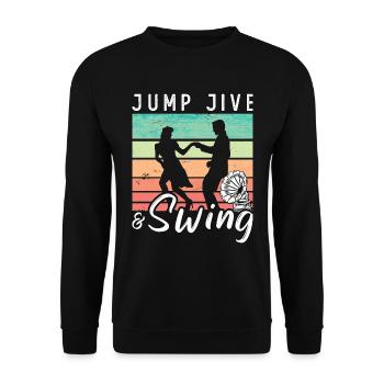Swing Dance Jump Jive & Retro Dancing Swing Dancer - Unisex Sweatshirt - black - Front - Alina (178cm) & Michal (187cm)
