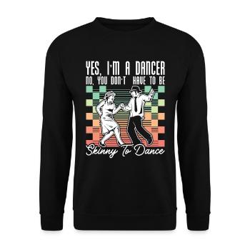 Swing Dance Yes I'm A Dancer Retro Loves Dancing - Unisex Sweatshirt - black - Front - Alina (178cm) & Michal (187cm)