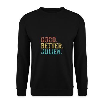 Good better Julien - Unisex Sweatshirt - black - Front - Alina (178cm) & Michal (187cm)