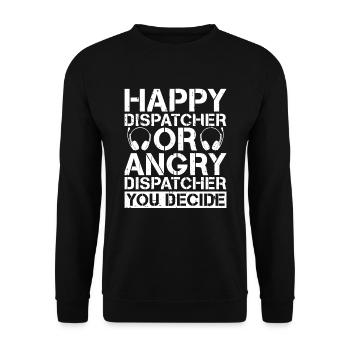 Emergency Call Control Center Operations Center - Unisex Sweatshirt - black - Front - Alina (178cm) & Michal (187cm)