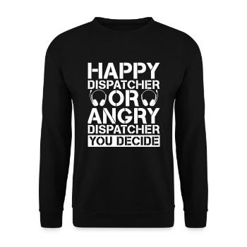 Emergency Call Control Center Operations Center - Unisex Sweatshirt - black - Front - Alina (178cm) & Michal (187cm)
