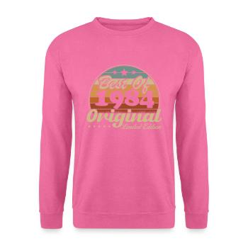 Vinatge 1984 Geburtstagsgeschenk - Unisex Pullover - Pink - Vorne