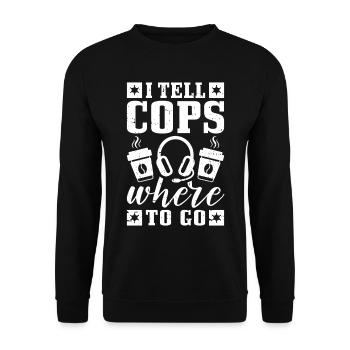 Emergency Call Control Center Operations Center - Unisex Sweatshirt - black - Front - Alina (178cm) & Michal (187cm)