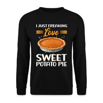 Tarte aux patates douces Tarte aux patates douces Cadeau - Sweat-shirt Unisexe - noir - Devant - Alina (178cm) & Michal (187cm)