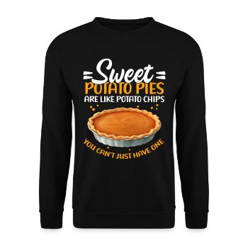 Sweet potato cakes are like gift - Unisex Sweatshirt - black - Front - Alina (178cm) & Michal (187cm)