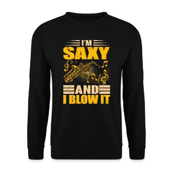 SAXOLOGY - The Science Of Cool - Unisex Sweatshirt - black - Front - Alina (178cm) & Michal (187cm)