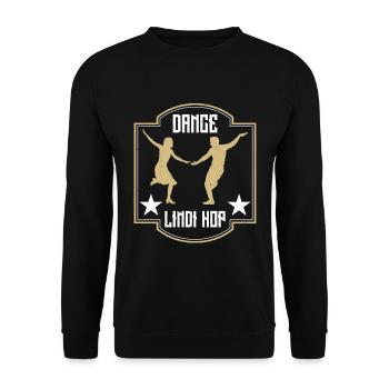 Danse Swing Lindy Hop Danse Swing Danse Sport - Sweat-shirt Unisexe - noir - Devant - Alina (178cm) & Michal (187cm)