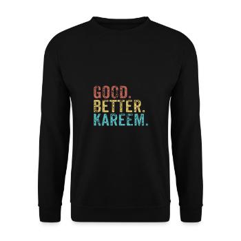 Les mecs cool s’appellent kareem - Sweat-shirt Unisexe - noir - Devant - Alina (178cm) & Michal (187cm)