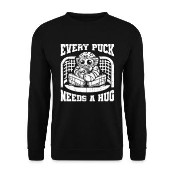 Hockey sur glace gardien de but Puck de gardien de but - Sweat-shirt Unisexe - noir - Devant - Alina (178cm) & Michal (187cm)