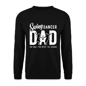 Swing Dancer Dad The Idol The Myth The Swing Music - Unisex Sweatshirt - black - Front - Alina (178cm) & Michal (187cm)