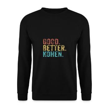Cool guys are called kohen - Unisex Sweatshirt - black - Front - Alina (178cm) & Michal (187cm)