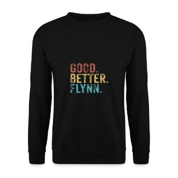 Cool guys are called flynn - Unisex Sweatshirt - black - Front - Alina (178cm) & Michal (187cm)