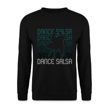 Salsa Danse Salsa Mambo Mélomane Danse Sport - Sweat-shirt Unisexe - noir - Devant - Alina (178cm) & Michal (187cm)