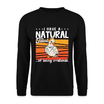 Cockatiel I Have A Natural Budgie Cockatiel Lover - Unisex Sweatshirt - black - Front - Alina (178cm) & Michal (187cm)