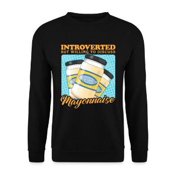 Mayonnaise Mayo Gift - Unisex Sweatshirt - black - Front - Alina (178cm) & Michal (187cm)