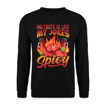 Red Hot Lover Pizza Sauce Chili Nourriture Épicée Robe - Sweat-shirt Unisexe - noir - Devant - Alina (178cm) & Michal (187cm)