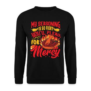 Cooking enthusiast chef and gourmand with - Unisex Sweatshirt - black - Front - Alina (178cm) & Michal (187cm)