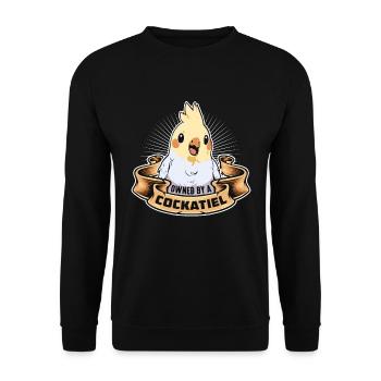 Calopsitte appartenant à un oiseau d’ornement calopsitte - Sweat-shirt Unisexe - noir - Devant - Alina (178cm) & Michal (187cm)