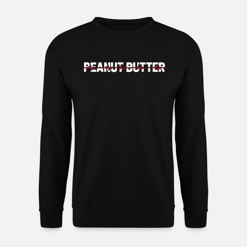 Peanut Butter Ekg Heartbeat - Unisex Sweatshirt - black