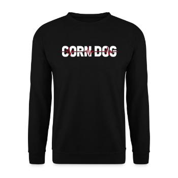 Chien de maïs Corndog Ekg Heartbeat - Sweat-shirt Unisexe - noir - Devant - Alina (178cm) & Michal (187cm)
