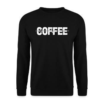 Coffee Cafe Ekg Heartbeat - Sweat-shirt Unisexe - noir - Devant - Alina (178cm) & Michal (187cm)