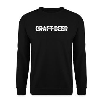 Craft Beer Bier Craftbier Ekg Heartbeat - Unisex Pullover - Schwarz - Vorne - Alina (178cm) & Michal (187cm)
