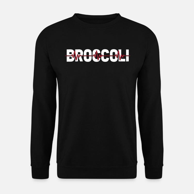 Brokkoli Ekg Heartbeat - Unisex Pullover - Schwarz