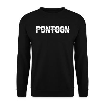 Pontonboot Ekg Heartbeat - Unisex Pullover - Schwarz - Vorne - Alina (178cm) & Michal (187cm)