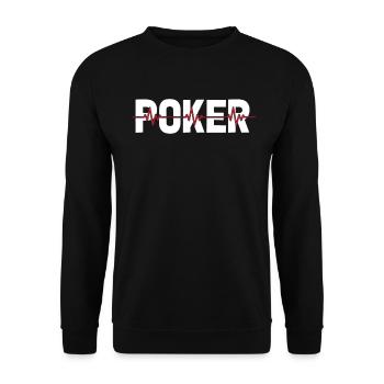 Poker Ekg Heartbeat - Sweat-shirt Unisexe - noir - Devant - Alina (178cm) & Michal (187cm)
